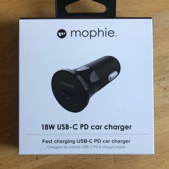 NEW Mophie 450-05873-A Fast Charging USB-C PD Car Charger, 18W Black - Picture 1 of 4